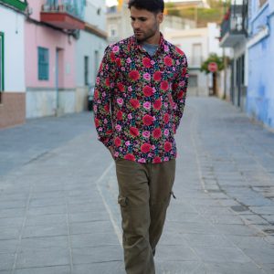 Camisa Manila Negra Manga Larga