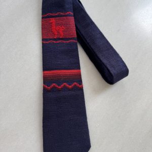 Corbata Alpaca Peruana Azul.