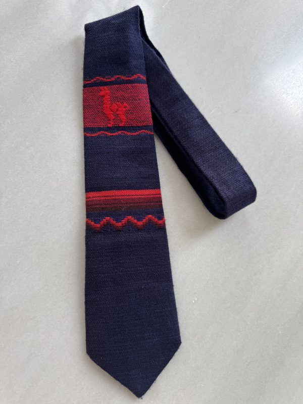 Corbata Alpaca Peruana Azul.