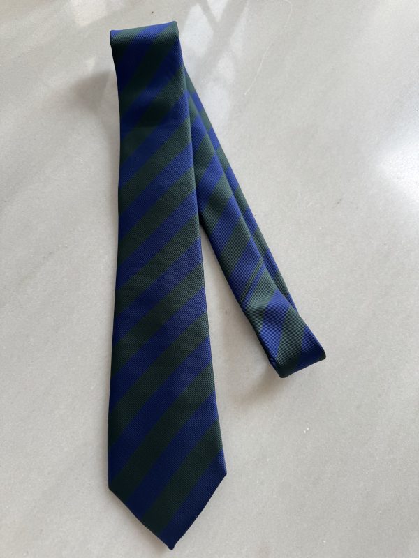 Corbata Azul Marino Rayas Verdes