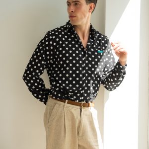 Camisa Polka Dots Negra.