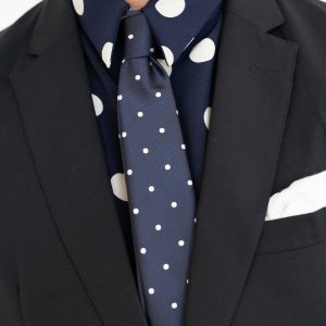 Corbata Lunares Azul.