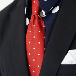Corbata Lunares Roja.